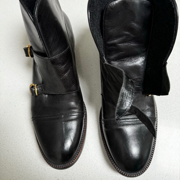 Fratelli Rossetti Black ankle buckle boots in size 38 - Picture 1 of 8